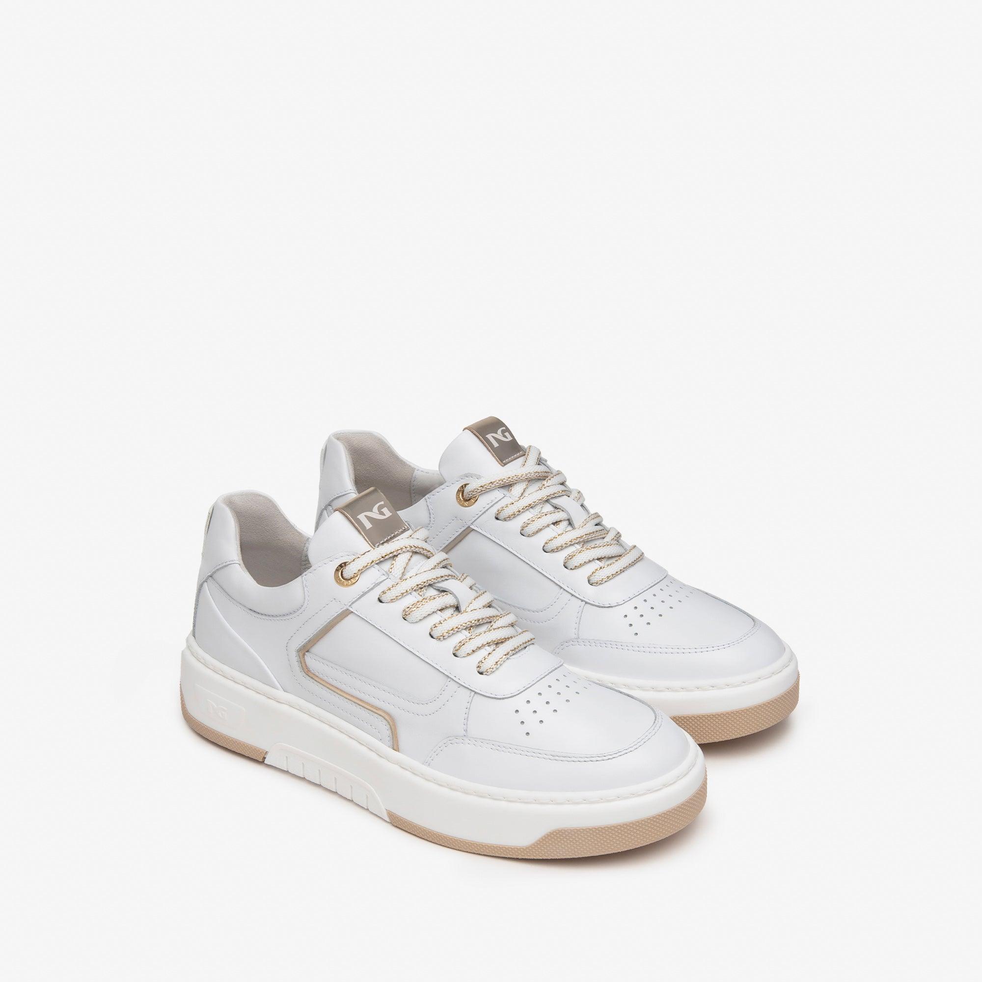 Nero Giardini White Leather Sneaker - Diamonds & Pearls