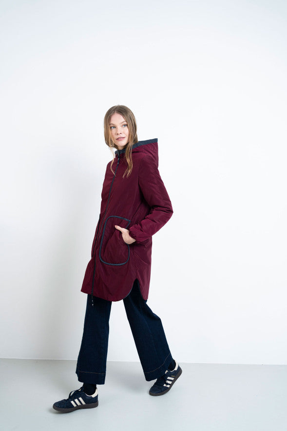 Hongo - Burgundy Contrast Parka