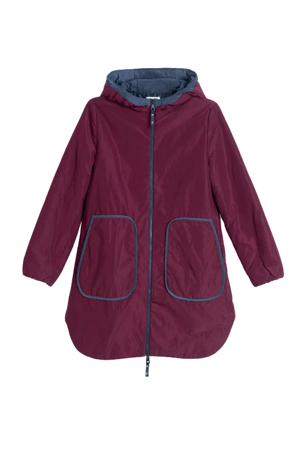 Hongo - Burgundy Contrast Parka
