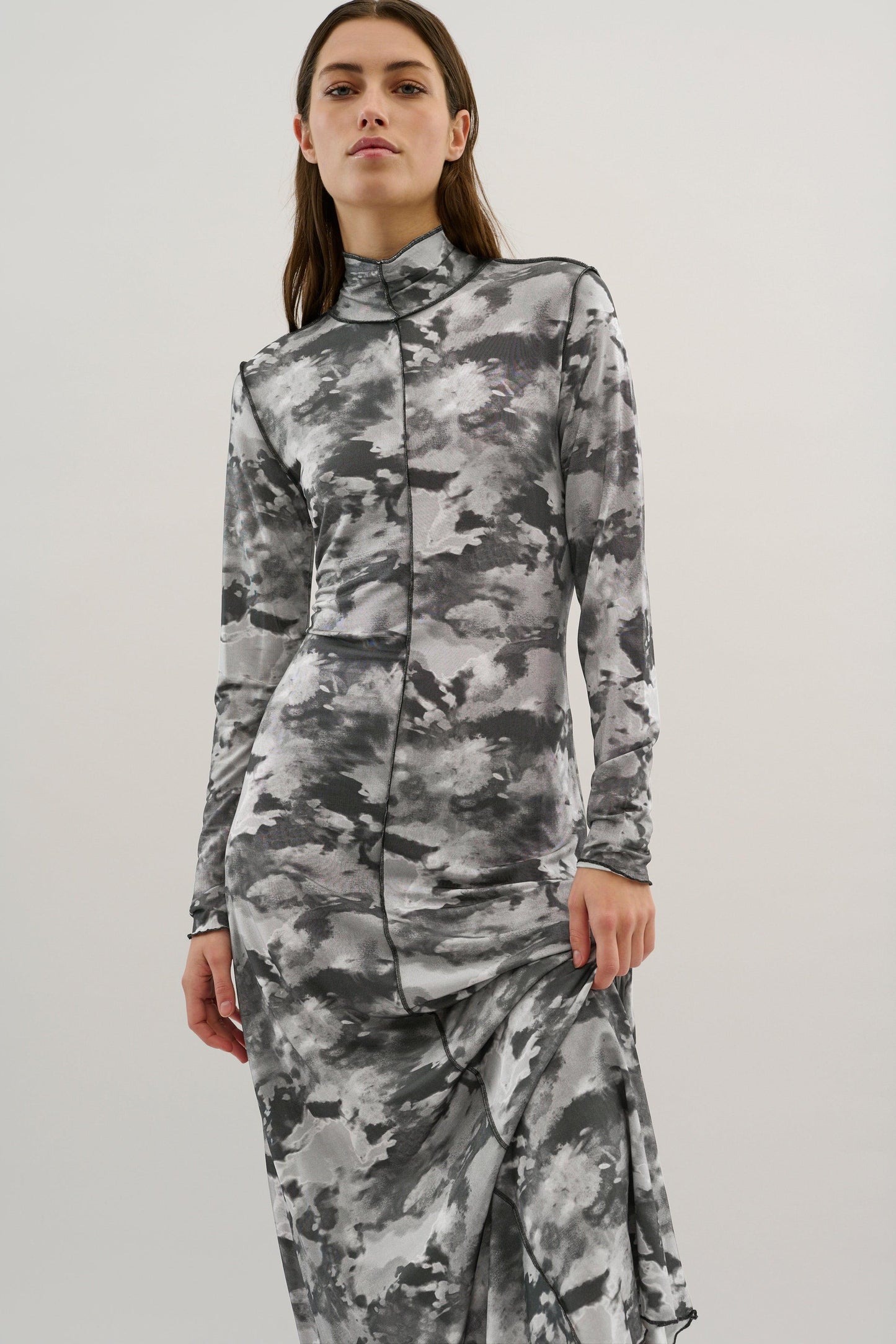 Rosalina Grey Camo Dress - Diamonds & Pearls