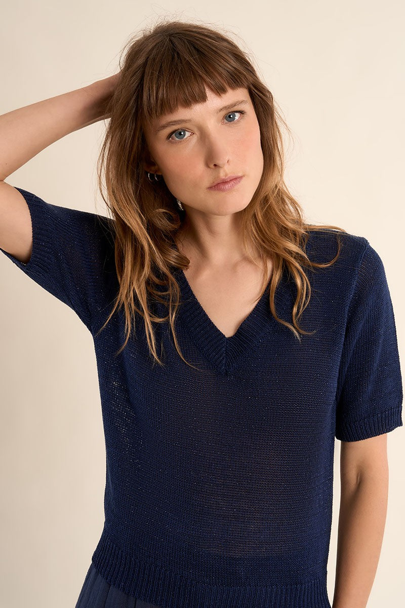 Molly Bracken - Navy Short Sleeve