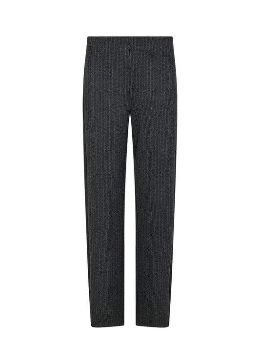 Soya Concept - Iva Grey Stripe Pants - Diamonds & Pearls