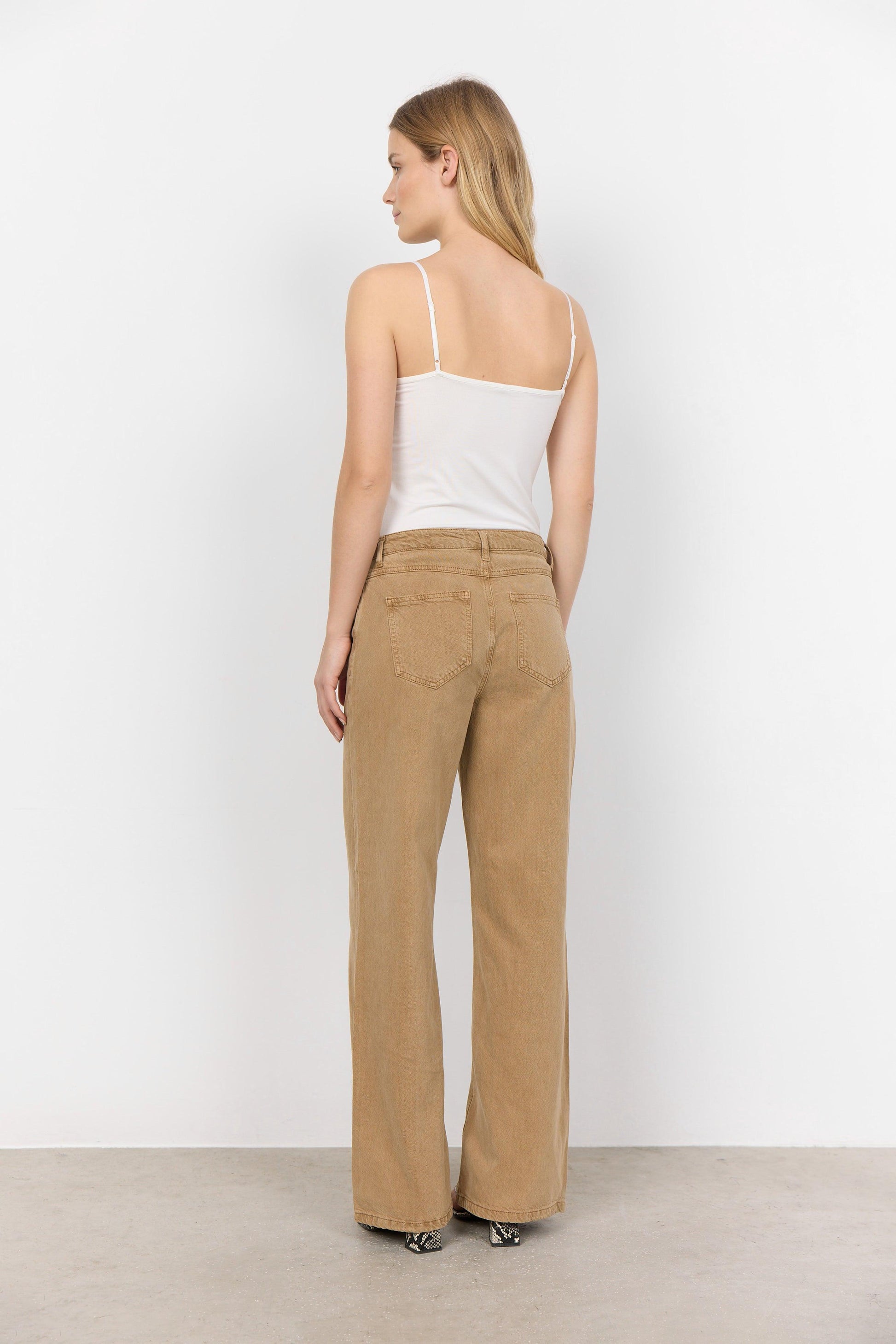 Soya Concept - Ivona Desert Brown Wide Jeans - Diamonds & Pearls