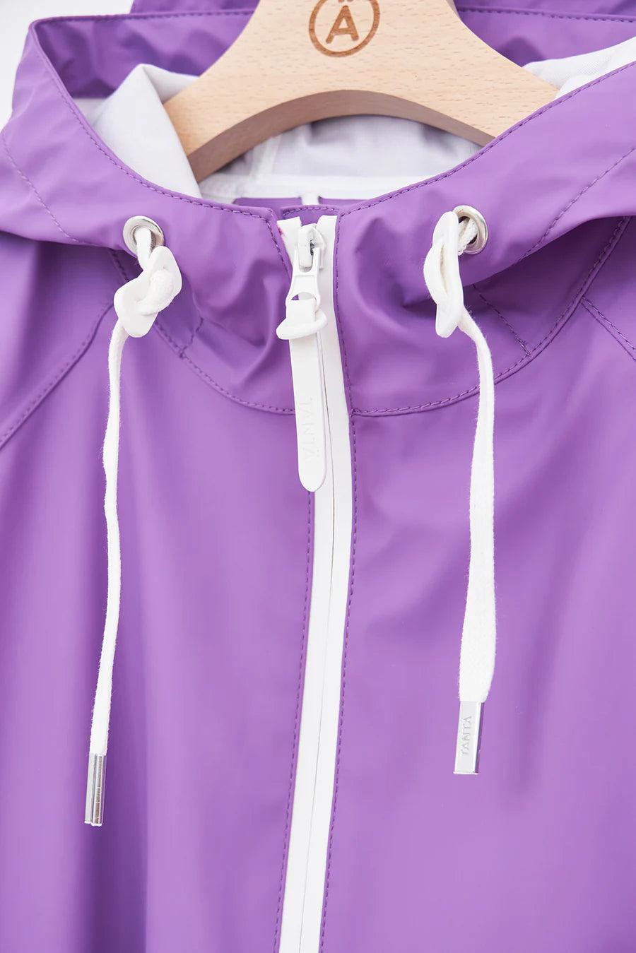 Tanta - Sky Raincoat in Dewberry - Diamonds & Pearls