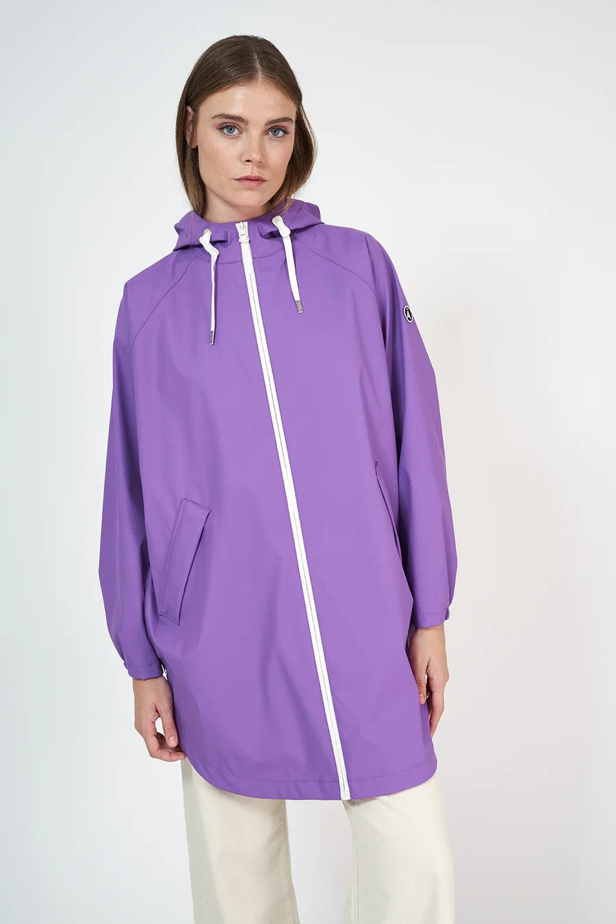 Tanta - Sky Raincoat in Dewberry - Diamonds & Pearls