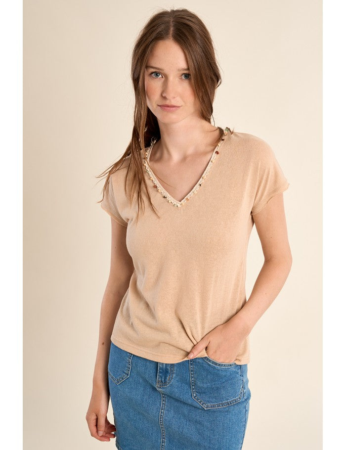 Molly Bracken -V-Neck Neck T-Shirt