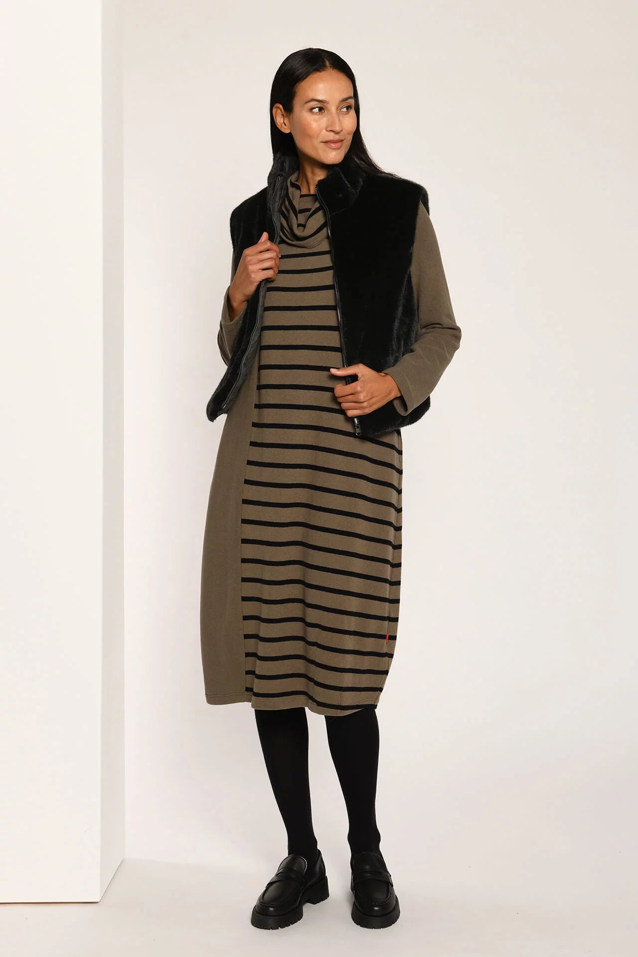 Vetono - Dark Olive Dress