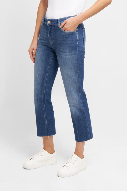 Vic 6/8 cropped Authentic Denim - Diamonds & Pearls