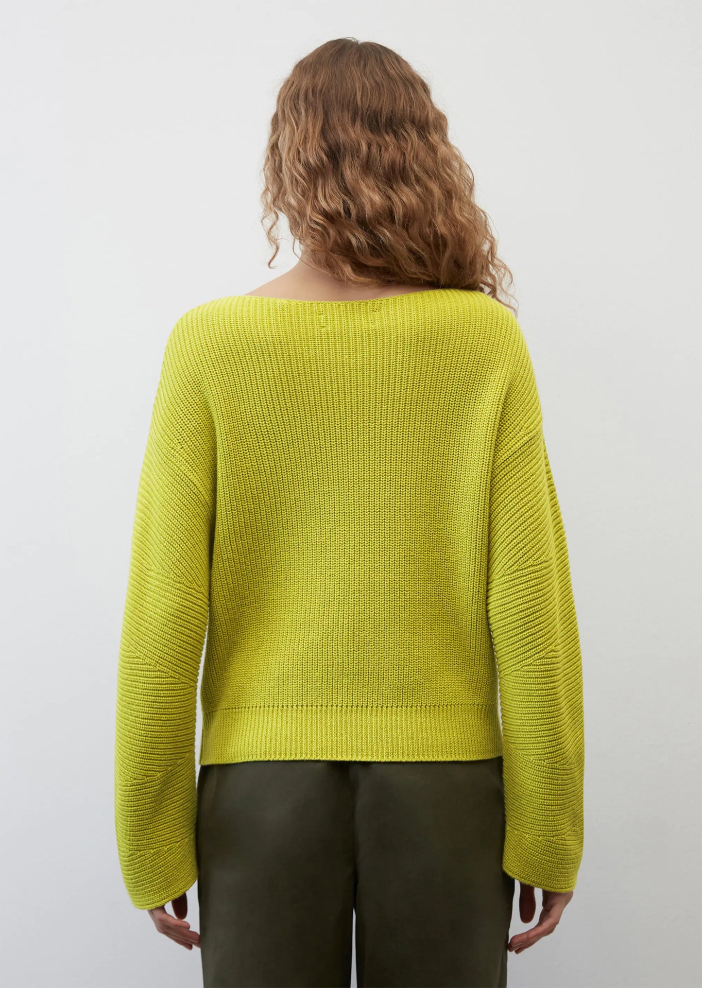 Bateau Neck Cropped Jumper with Statement Sleeve